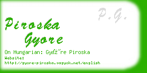 piroska gyore business card